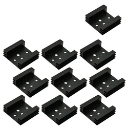 1/5/10PCS 45*45*14mm Heatsink Cooling Fin Radiator Cooler Aluminum Heat Sink for TO-3 Transistor Cooling Accessories