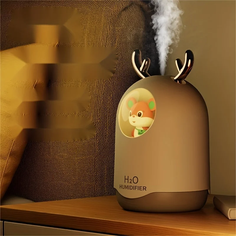 1pc Cute Pet Humidifier New Nano USB Mist Night Light Silent Bedroom  Mini Aromatherapy Birthday Gift Car Air Fresheners For Cla