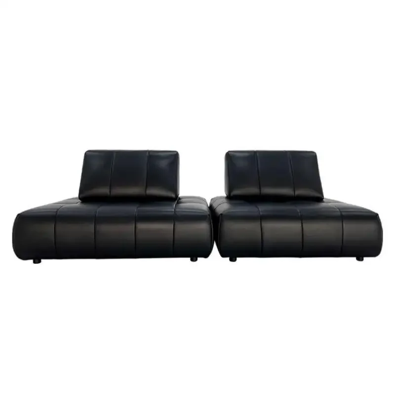 

Italian minimalist, Wishler leather , backrest sofa living room combination