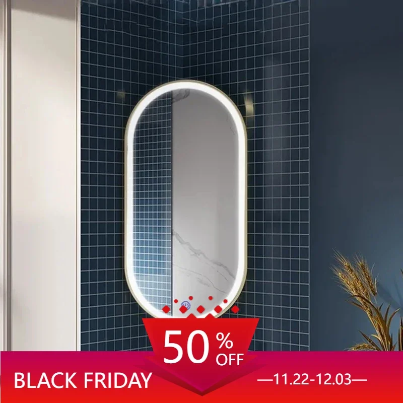 Makeup Smart Bath Mirrors Lights Long Modern Bright Portable Bathroom Mirror Vanity Led Espejo Espejos 거울 전신거울 Home Improvement