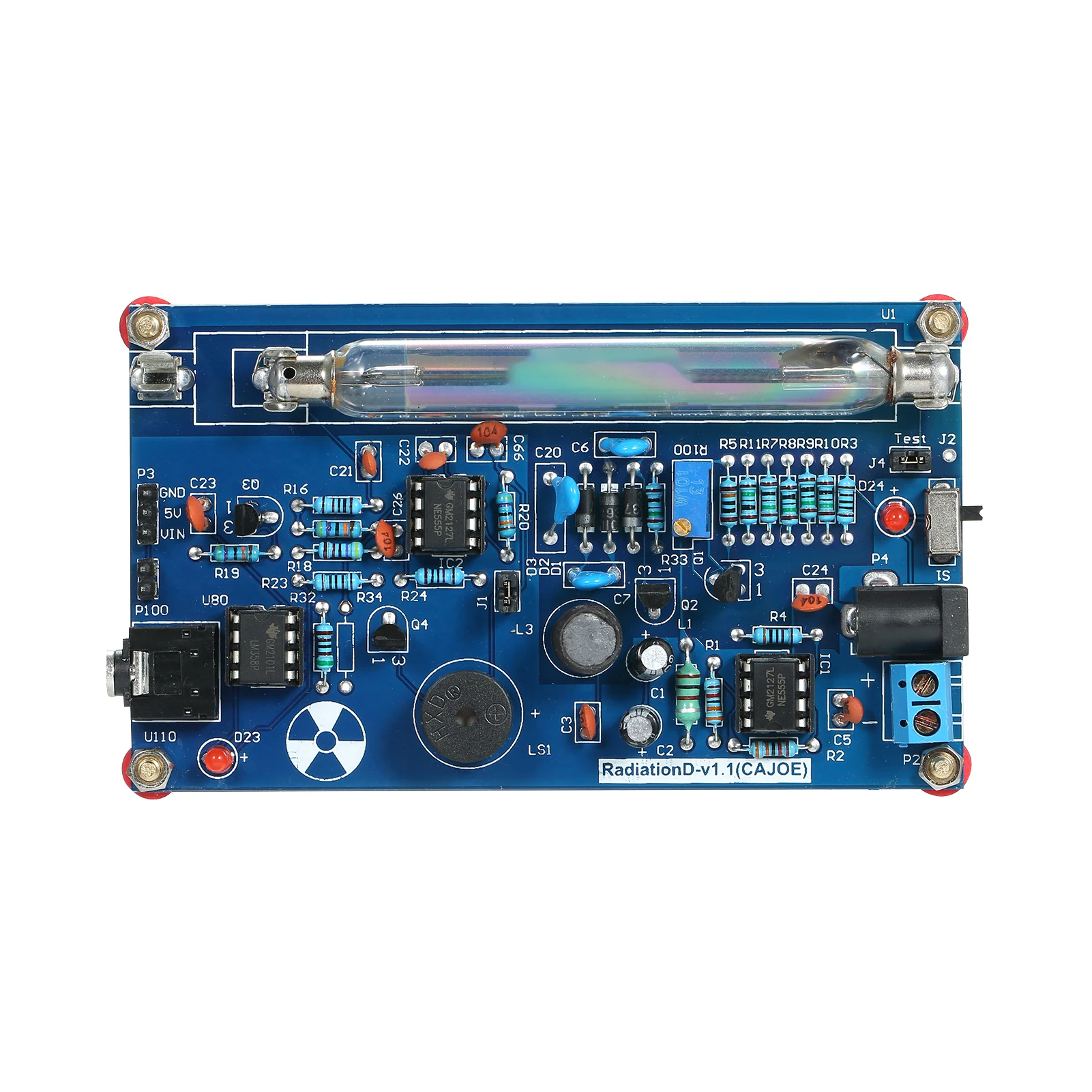 Assembled Radiation Detector System, DIY Miller Tube Tube Nuclear Radiation Detector Geiger Counter Kit Module Experimental Mod