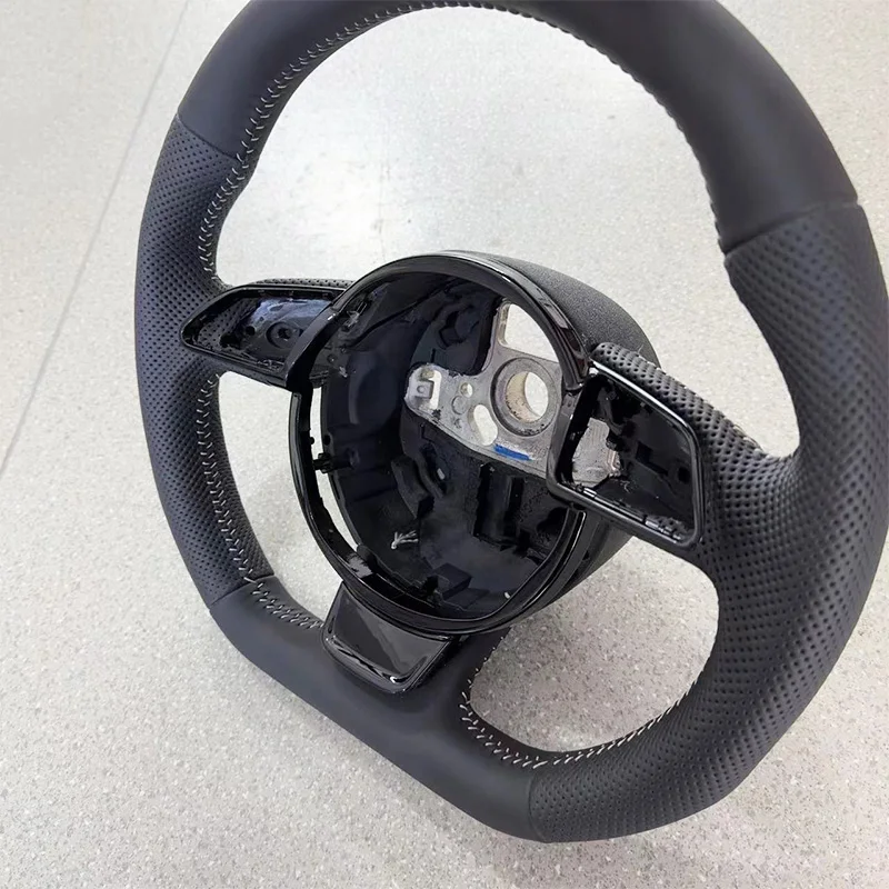 steering wheel for Audi A3 A4 A5 A6 A7 Q3 Q5 Q7 fully perforated steering wheel flat bottom steering wheel campaign