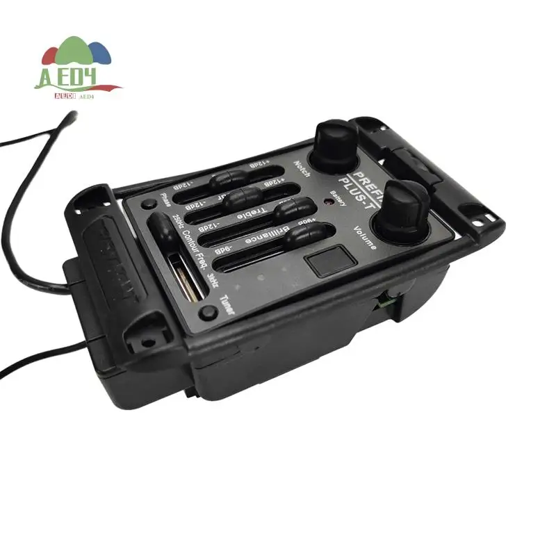 

AED4-Guitar Pickups Prefix Plus-T Onboard Preamp Matrix Acoustic Pickup EQ Equalizer With Tuner Soft Piezo