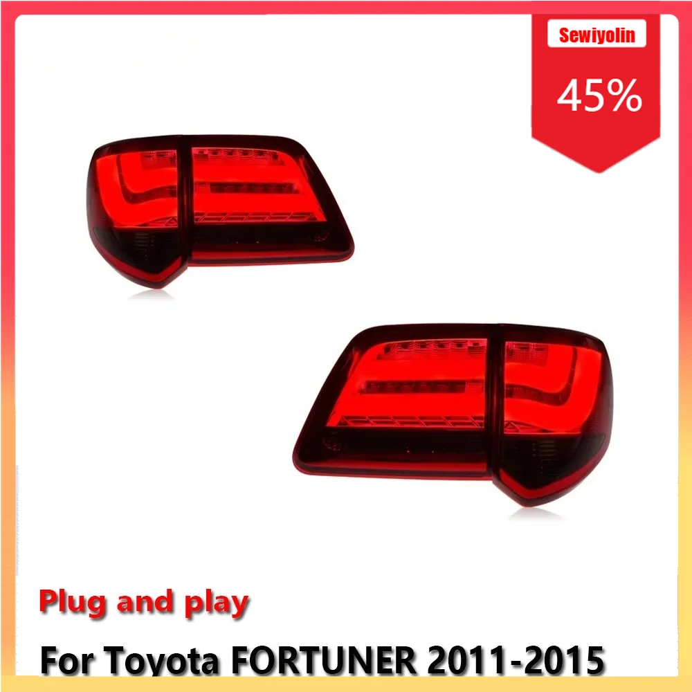 

Car LED Tail Light Automobile Parts For Toyota FORTUNER 2011-2016 Auto Fog DRL Brake Turn Signal Lamp Plug and Play