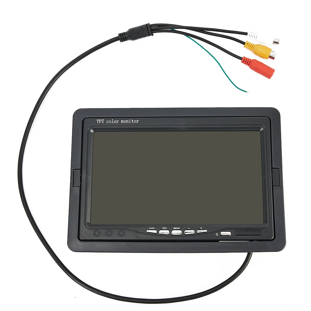 

Bracket 7 Inch Car Monitor 75Ohm Power Cord Reversing Camera Waterproof Rear Camera 1.0VP-P Remote Control Useful