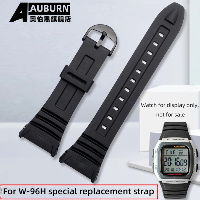 

Watchband for Casio W-96H Watch Strap Accessories W-96H-1AV W-96H-9AVPU Silicone Bracelet Special Interface Men Sport Wristband