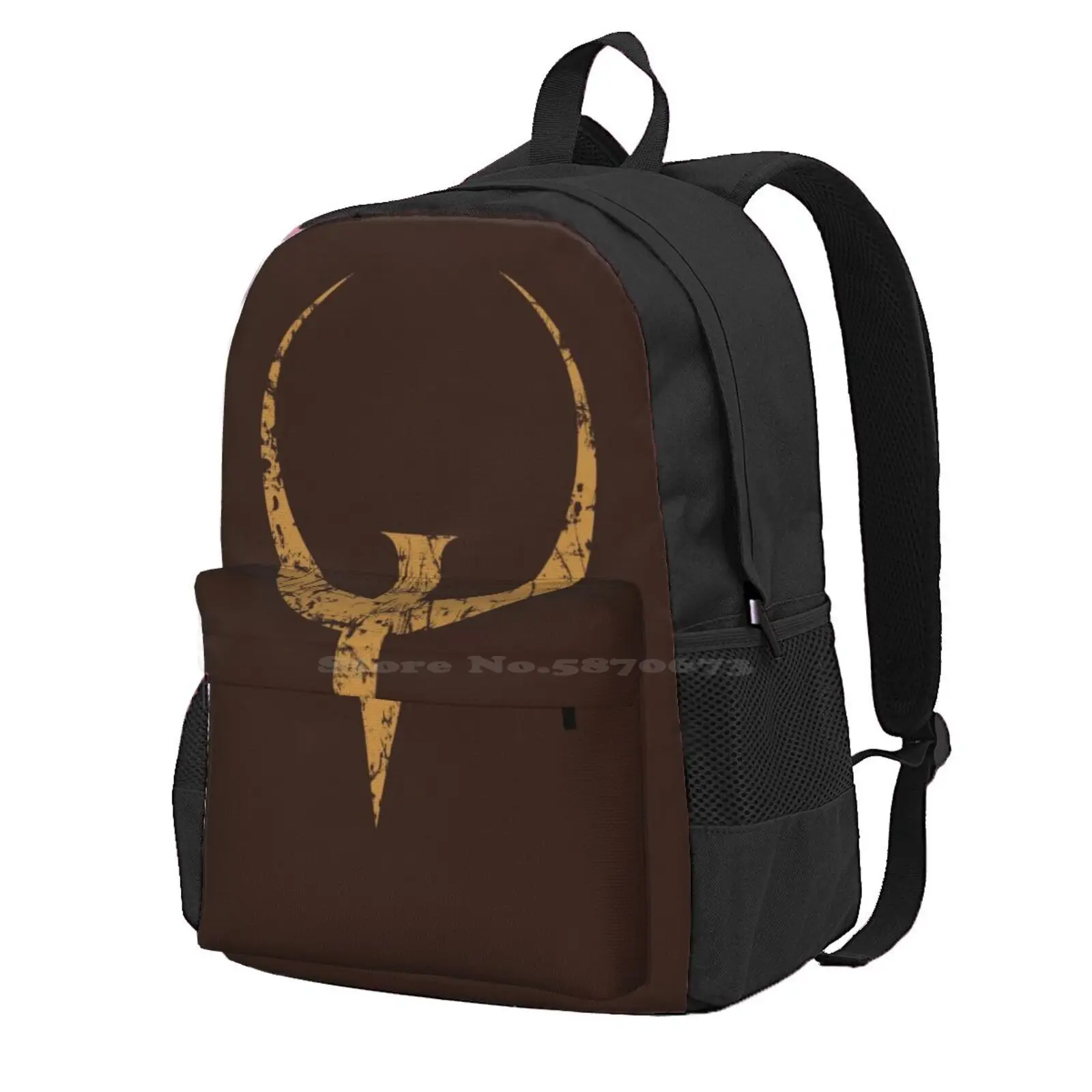 Quake - Bronze Hot Sale Schoolbag Backpack Fashion Bags Quake 2 Fps First Person Shooter Oldschool Retro Nostalgia Pc Gaming