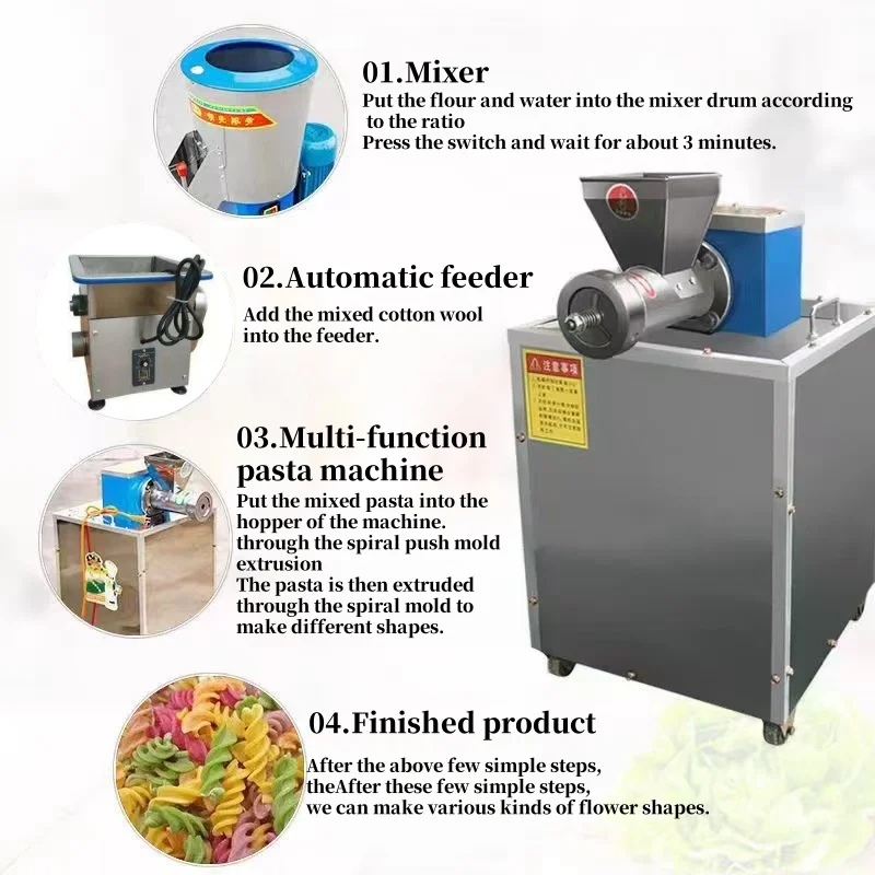 Pasta Manufacturing Making Machines Factory Pasta Making Machine 150kg/hr Macaroni Production Line Automatic
