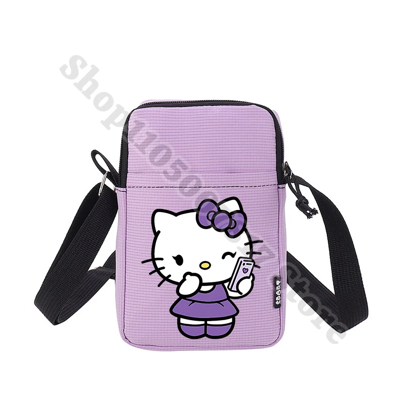 어린이 만화 크로스바디 백 헬로 키티 키즈 귀여운 숄더백 캐주얼 액세서리 전화기 보관 파우치 남아 여아 생일 선물