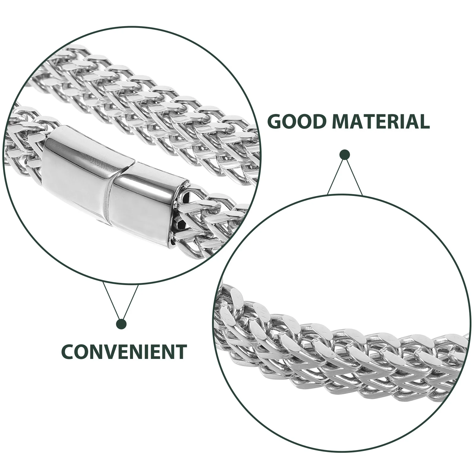 

Men Bracelet Stainless Steel Openable Punk Bangle Lock Clasp Stress Relief Anti Tarnish Hip Hop Fashion Jewelry