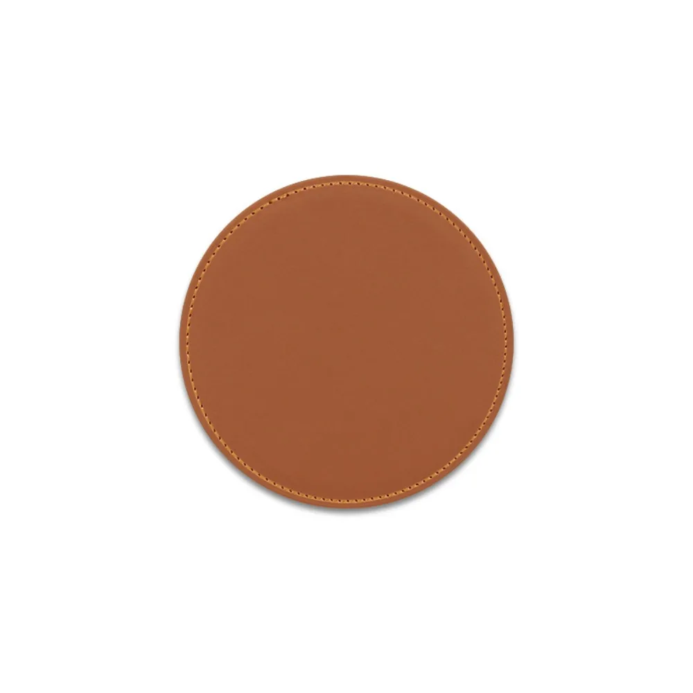 PU Leather Square/round/hexagon Coaster Heat Resistant Waterproof Cup Mat Morandi Color Nordic Style Insulation Mat Tableware