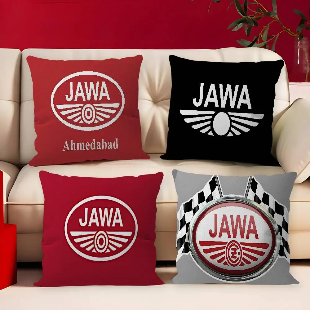 J-Jawa Motorcycle Logo Pillow Cover Sofa Cushion Cover Home Room Decoration Children Gift