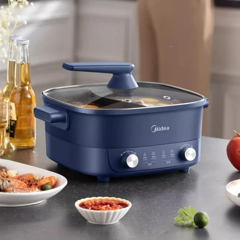 Midea 220V Double Flavour Electric Hotpot 6L Wielofunkcyjna dzielona kuchenka elektryczna 2000W Panela Elétrica Multifuncional