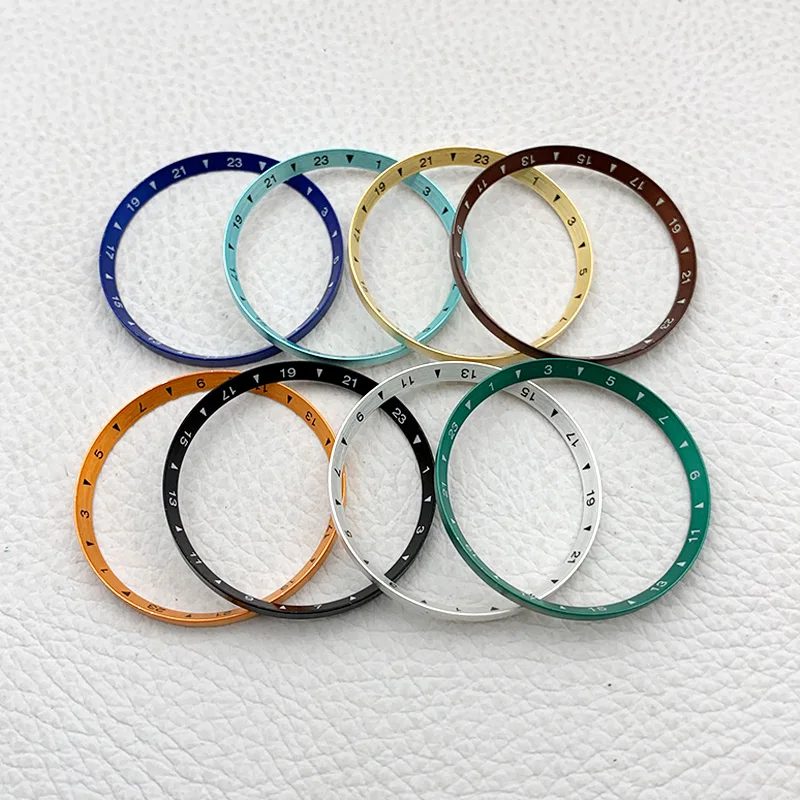 Mod 30,5 * 27,5 mm 24 ore Indice Orologio in rame Anello capitolo per SKX007 SRPD53 NH35 NH36 Cassa dell'orologio con movimento Sostituisci la parte dello strumento