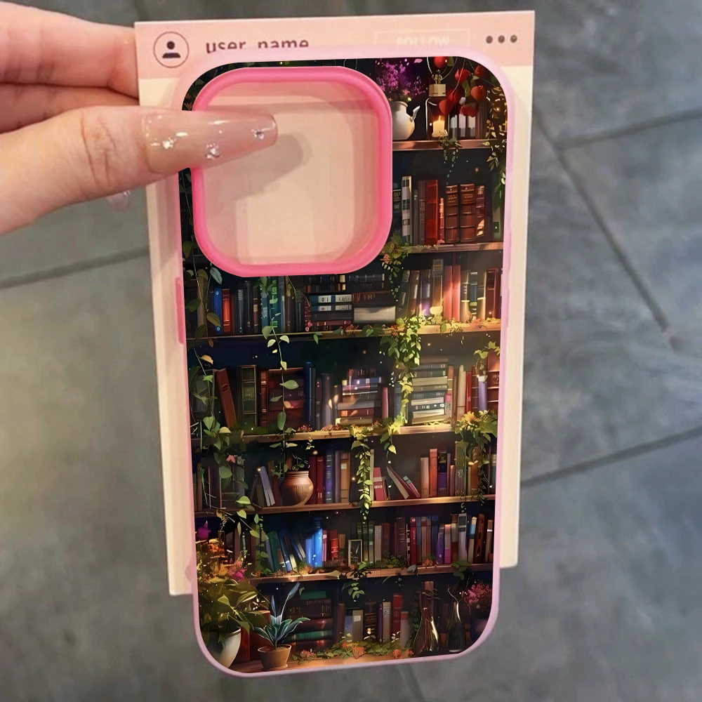 für Samsung Galaxy A16 A15 A55 A35 A36 A56 S26 S25 S24 Ultra S23 S21 S22Plus Handyhülle mit Kunst-Bücherregal-Muster aus Silikon TPU – Detail 7