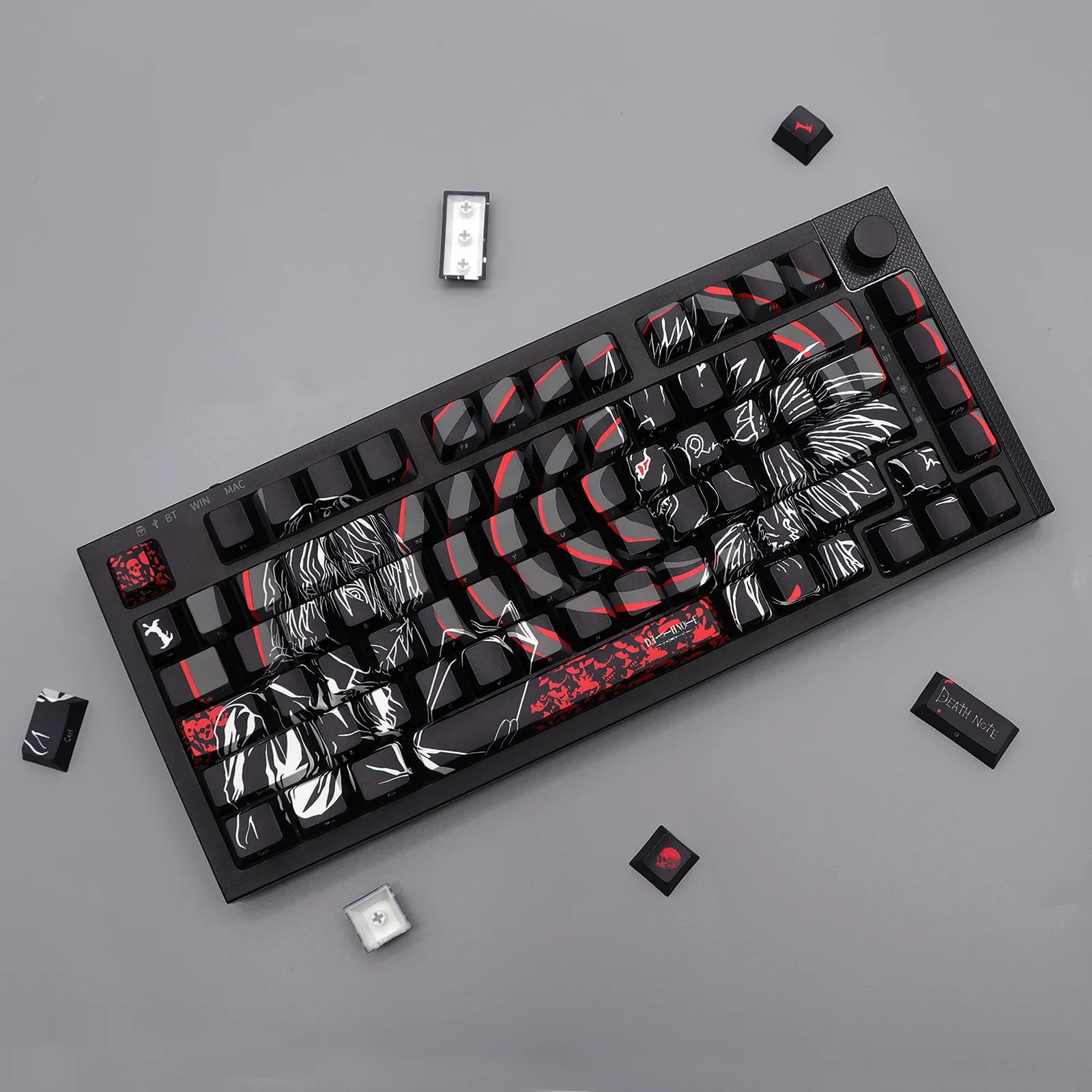 Imagem -02 - Death Note Pbt Keycap 61 68 75 96 61 96 96 mx Switch Teclado Mecânico Perfil Cereja Cereja Sublimação Dye Diy