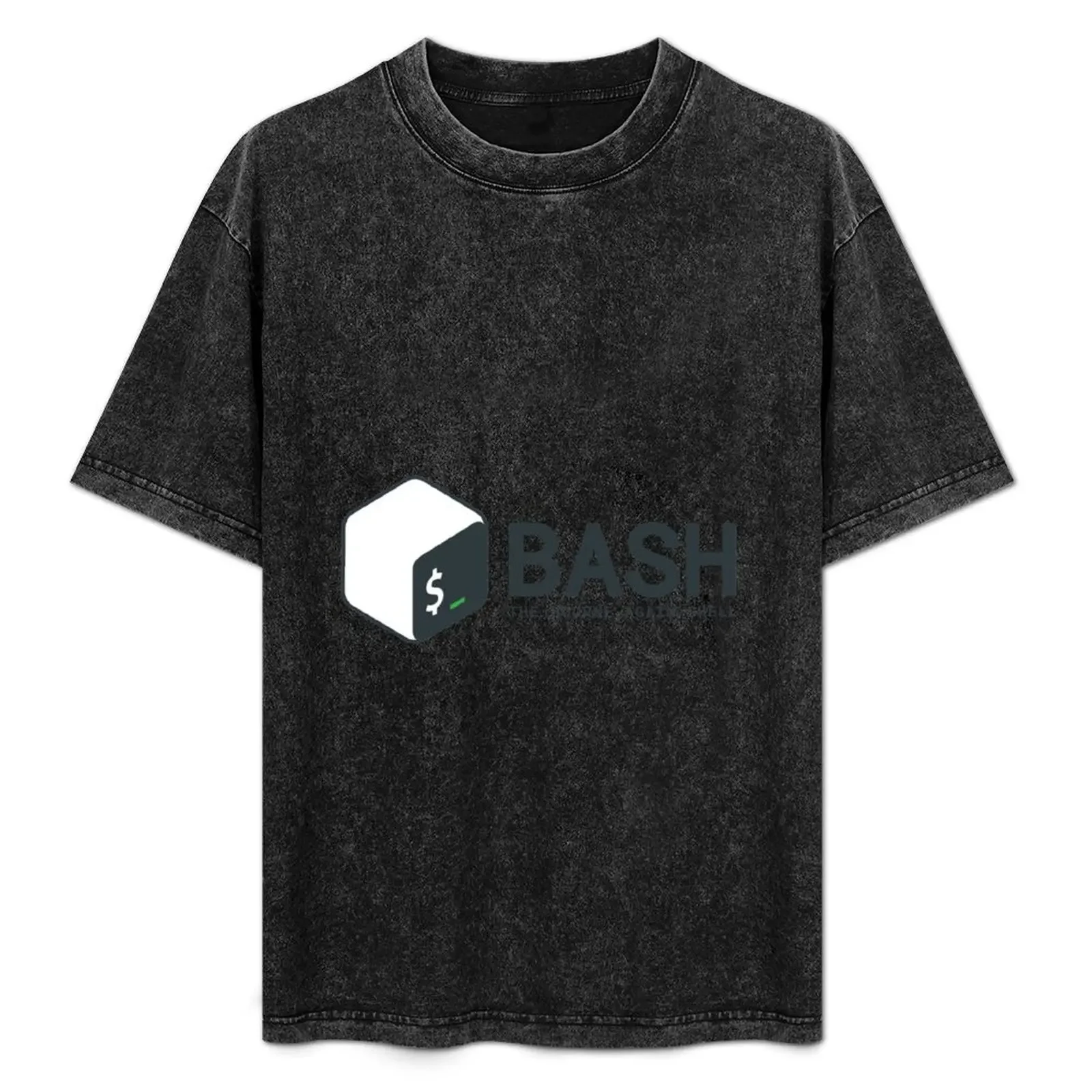 تي شيرت Linux Bash كبير الحجم مع شخصيات الرسوم المتحركة الرسومية للرجال برسومات تي شيرت
