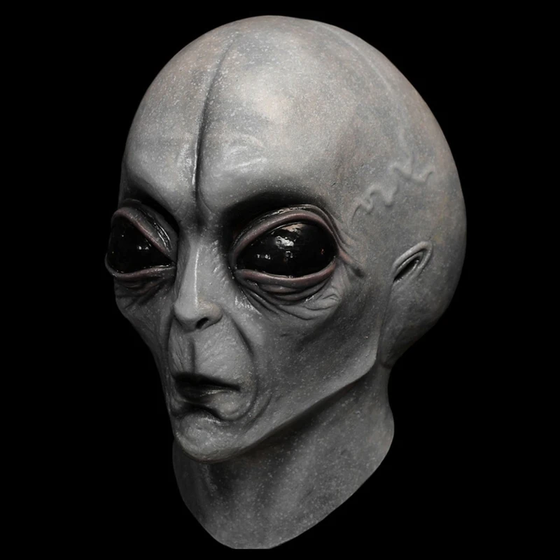 Halloween Cosplay Alien Maske Scary terrestrischen Maske Realistische Untertasse Mann Kleid Up Party Horror Kopfbedeckungen UFO