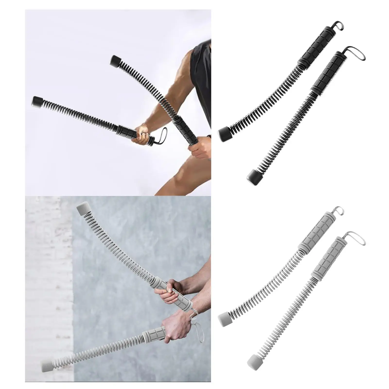 Battle Ropes Exercise Bar Professional Spring Bar Weighted Battle Ropes Training Ropes for Working Out Strength Training