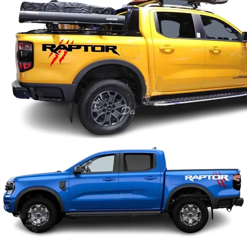 

Modified Pair Red Car Blood Monster Scratch Graphics Bedside Sticker Decal Kit Stickers for Ford F150 Raptor F-150 F250