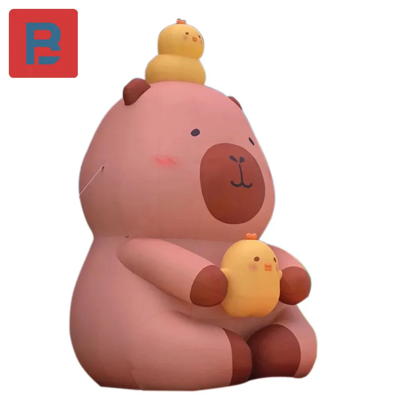 inflatable capybara summer animal parent-child education interaction