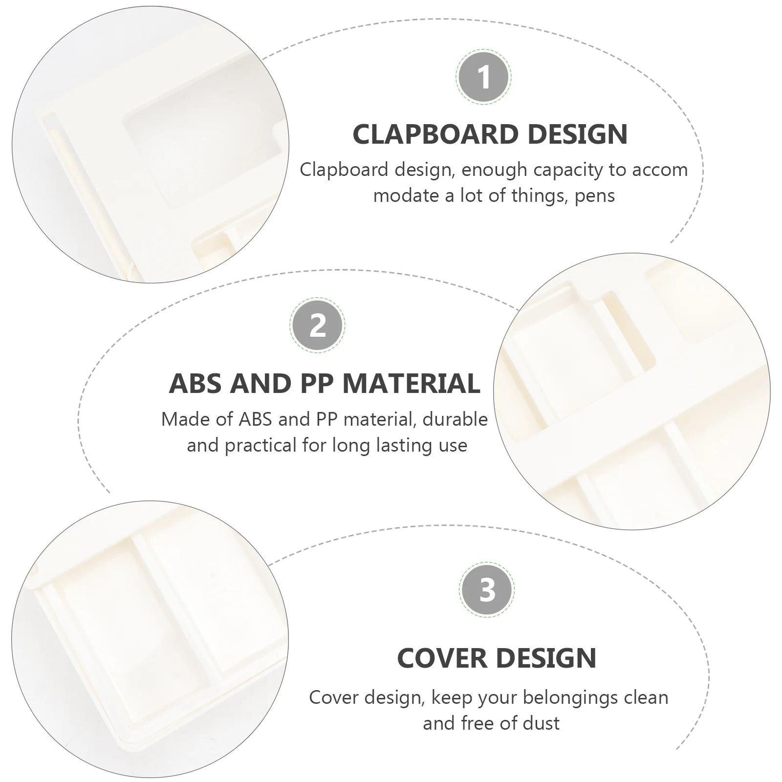 

under Desk Storage Box Sundries Stationery Holder Hidden Drawer with Cover Office Table Bottom Organizer