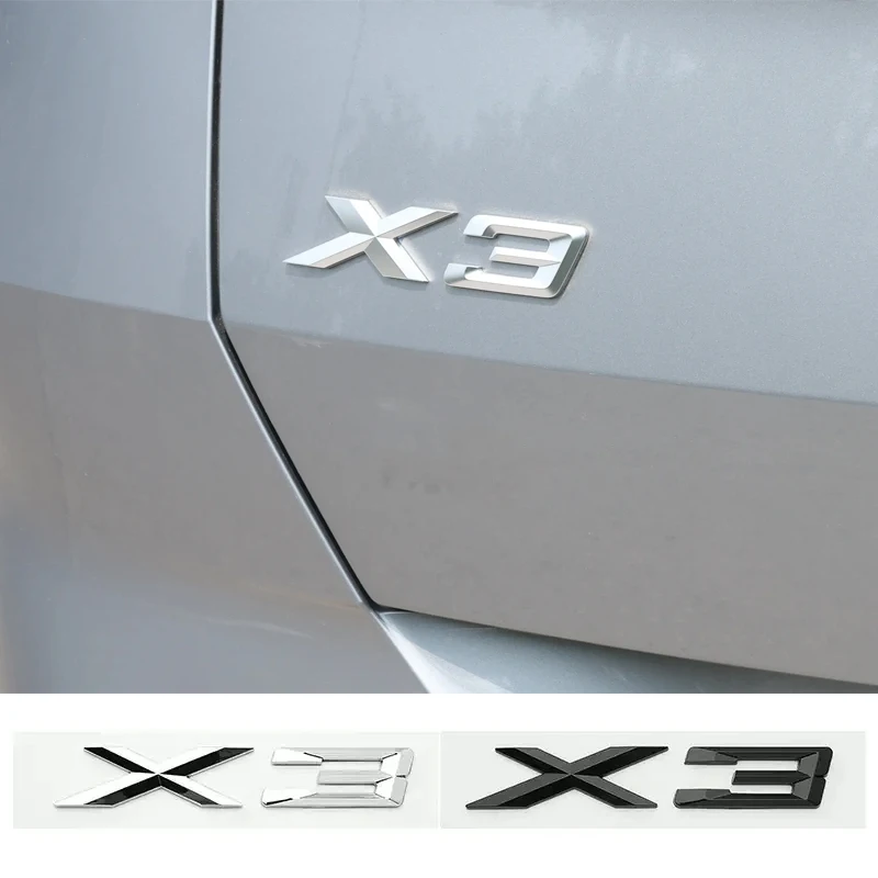 

Black Chrome Trunk Rear Letters Number Emblems For BMW X3 G45 G08 G01 For BMW X1 X2 X4 X5 X6 X7 Logo Sticker Styling Accessories