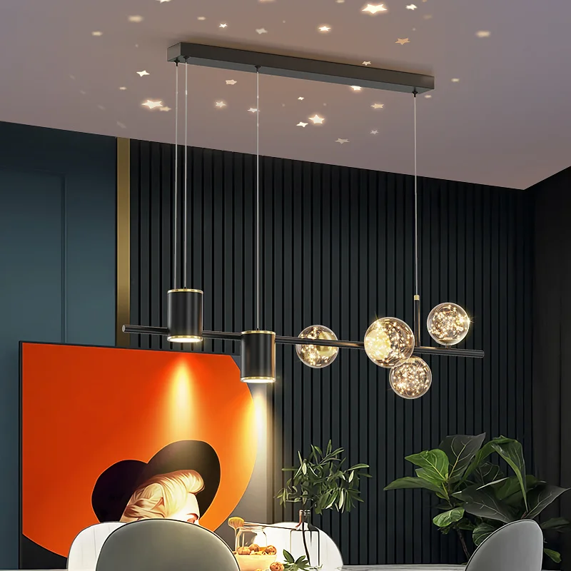 Modern led dining room chandelier bedroom interior lighting fashion creative bar table full of stars chandelier ceiling lamp