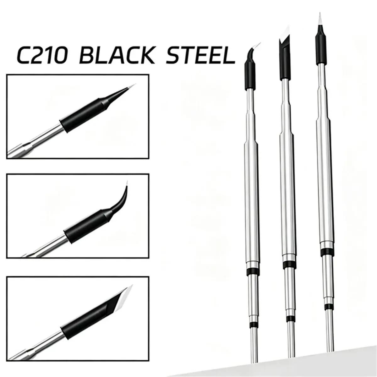 3PCS LW-C210 Lead Free Soldering Iron Tips for Soldering Station Handle Heating Core for Mobile Phone Repair Tools
