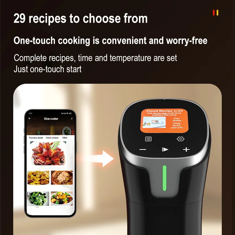 WIFI Sous Vide Cooker 1100W LCD Touch Digital Display Immersion Circulator Accurate Cooking Vacuum Smart Slow Cooker Kitchen