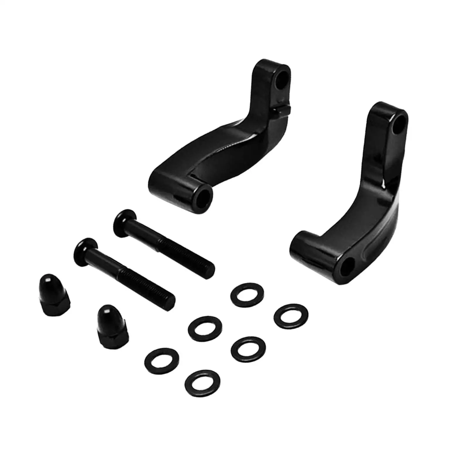 Motorcycle Mirror Mount Extension Adapter Kit All-aluminum Bracket for Bike Modifications and Visibility