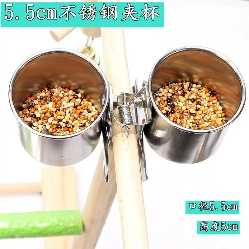 

Нержавеющая сталь, неразливающаяся миска для корма для птиц для попугая, корелла, неразлучников, Myna Thrush, клетка для кормления птиц, аксессуары