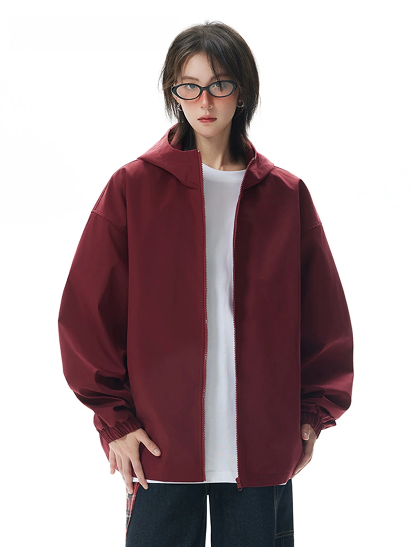 히팅홈 후드 자켓 가을 겨울 루즈핏 커플 아우터웨어 노 G 청소년 야외용 폴리에스터 섬유