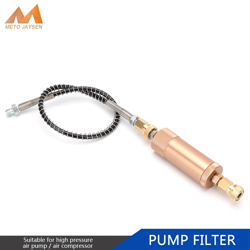 

M10x1 Pump Filter with Nylon Hose and Quick Disconnect 40Mpa Air Filtering Water-Oil Separator Air Compressor Filtering Element