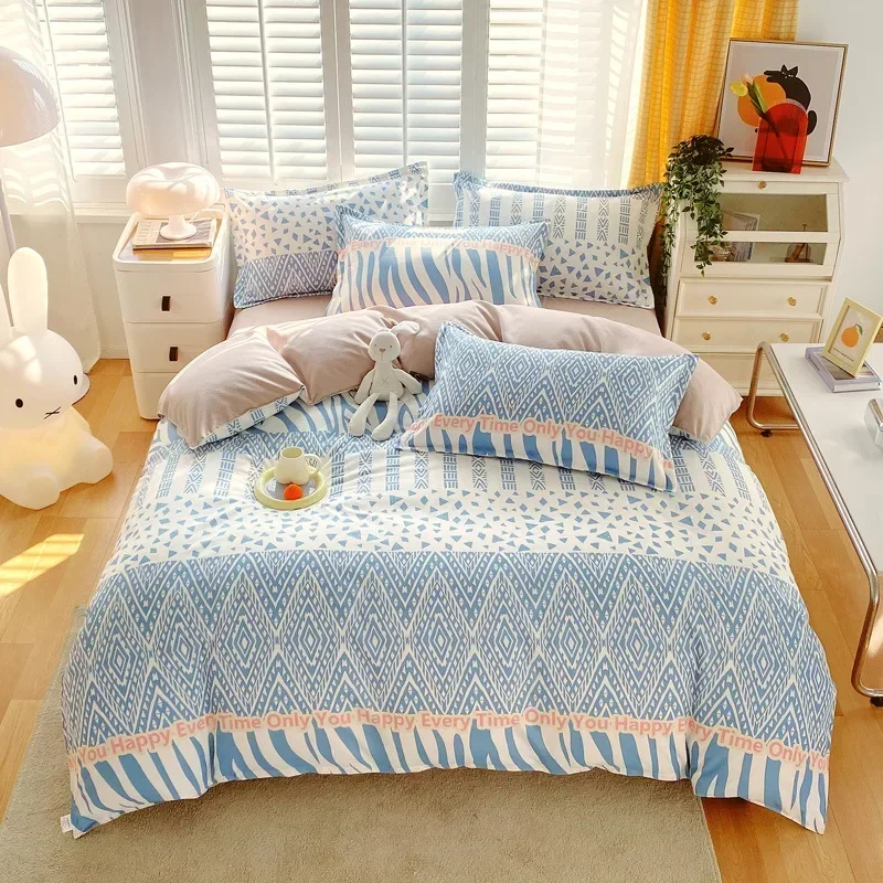 

Beddings Sets Bed Four-piece Small Fresh Thickened Brushed Student Dormitory Single Double Bed Sheet Quilt Cover Three-piece Set