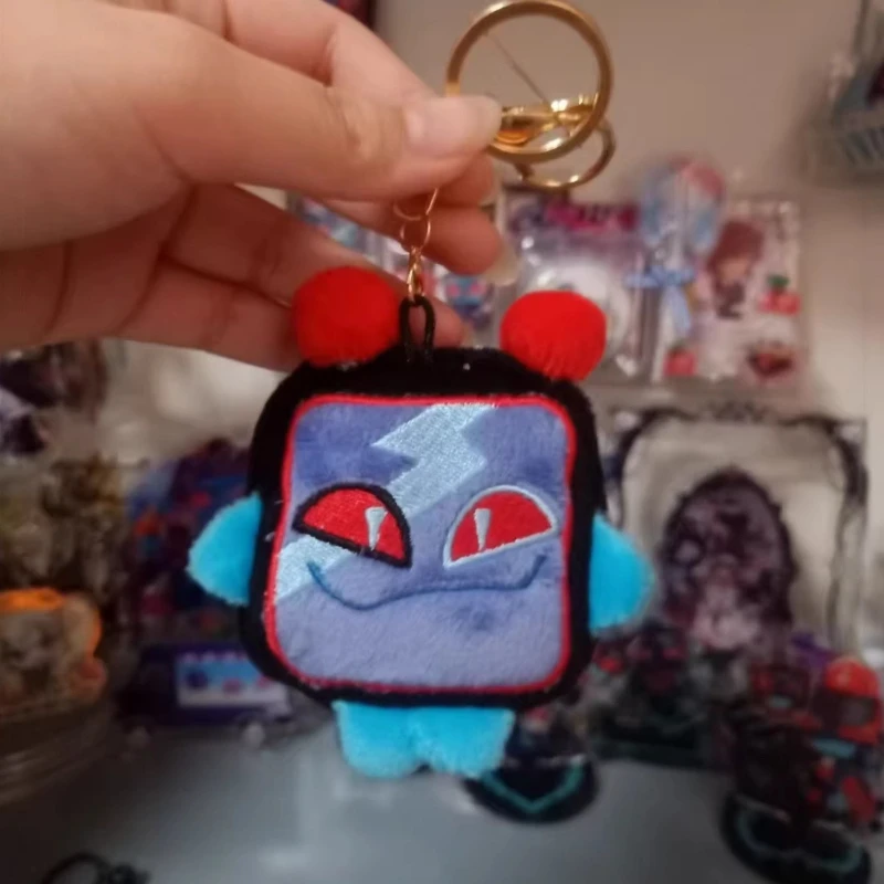 10cm VOX Radio Demon Alastor Cartoon Anime Plushies Cosplay Keychain Cute Plush Doll Pendant Merchandise Backpack Accessory Gift view 2
