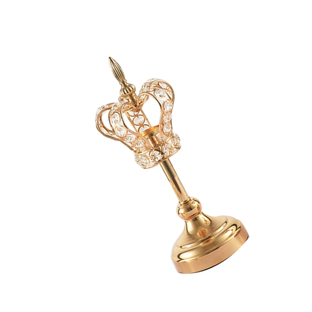 

Plating Holder Retro Iron Art Candlestick Ornament for Wedding Party Decoration Warm Ambience Steady Base Modern Design