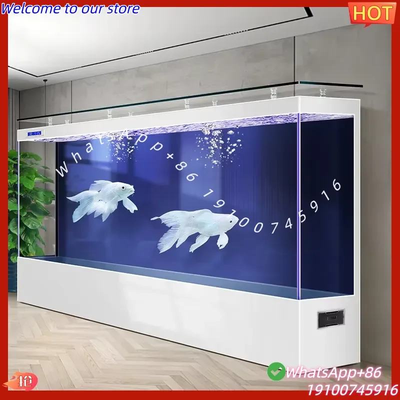 2026Hot Custom Large Ultra Clear Glass Aquarium 200-300 Gallon Living Room Fish Tank with Easy Clean Feature