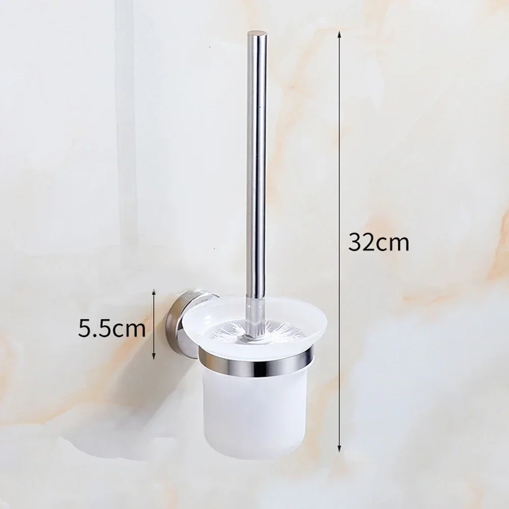 Non Perforated Toilet Brush 304 Stainless Steel Cleaning  Bathroom Sanitary  Toilet  Long Handle Brush Toilet