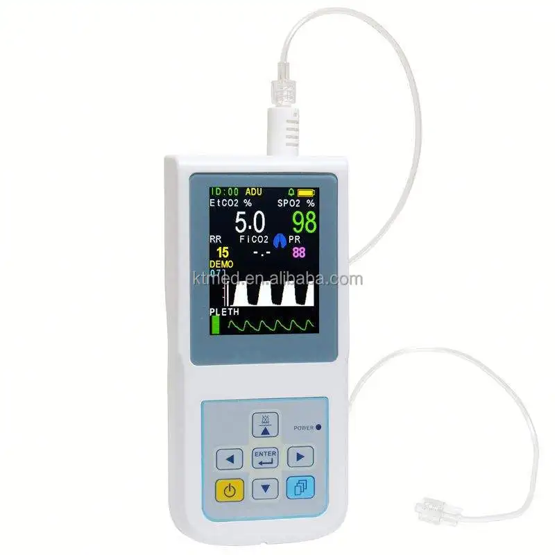 Animal Dedicated Combined Monitor Measuring and Tidal Carbon Dioxide Blood Oxygen Saturation and Pulse Rate