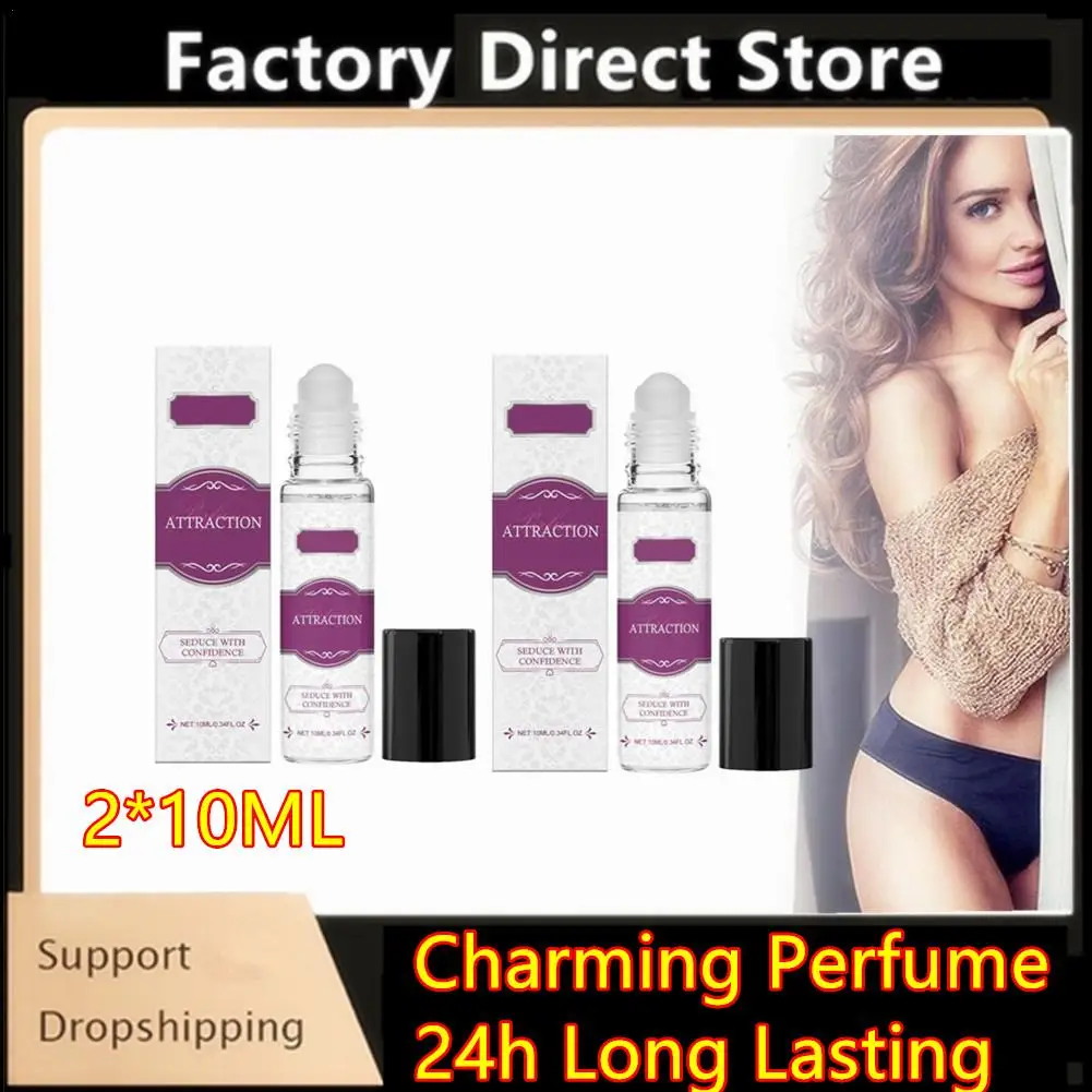 

2*10ML Roll-on Pheromone Perfume Men Women Parfume Intimate Partner Flirting Seduction Erotic Perfumes Sexy Fragrance Body Scent