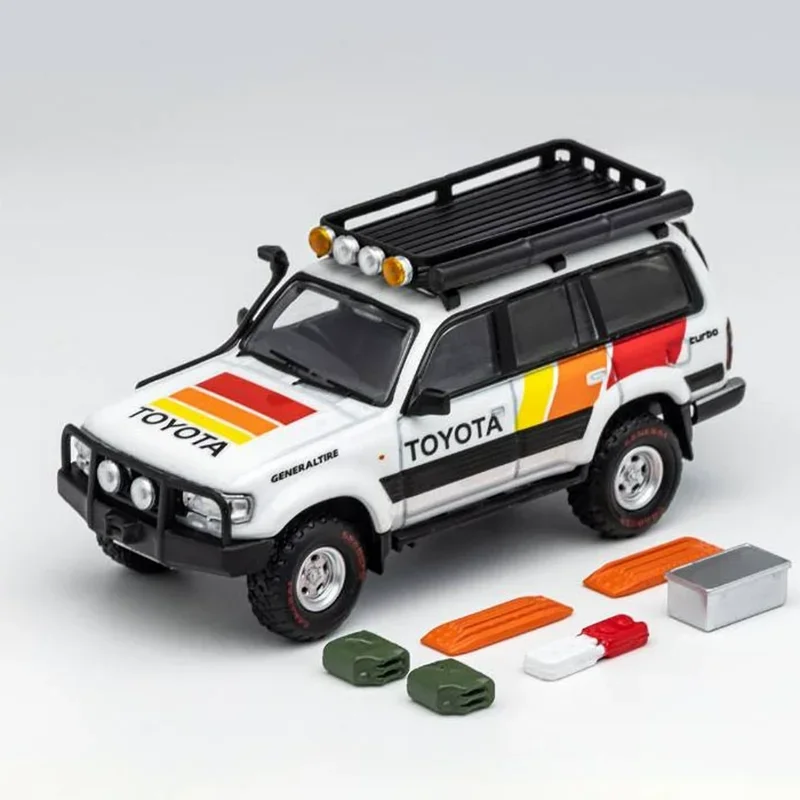 1:64 Scale LC80 Off-road Vehicle Alloy Car Model Diecast Toy Ornament Gift Souvenir Collectible