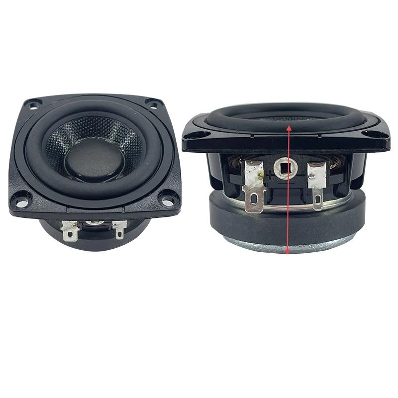 Altavoz de frecuencia de rango completo de 2,25 pulgadas y 60mm, altavoz de lavabo tejido con borde de goma de 4Ohm y 15W, piezas de bricolaje para cine en casa de alta calidad