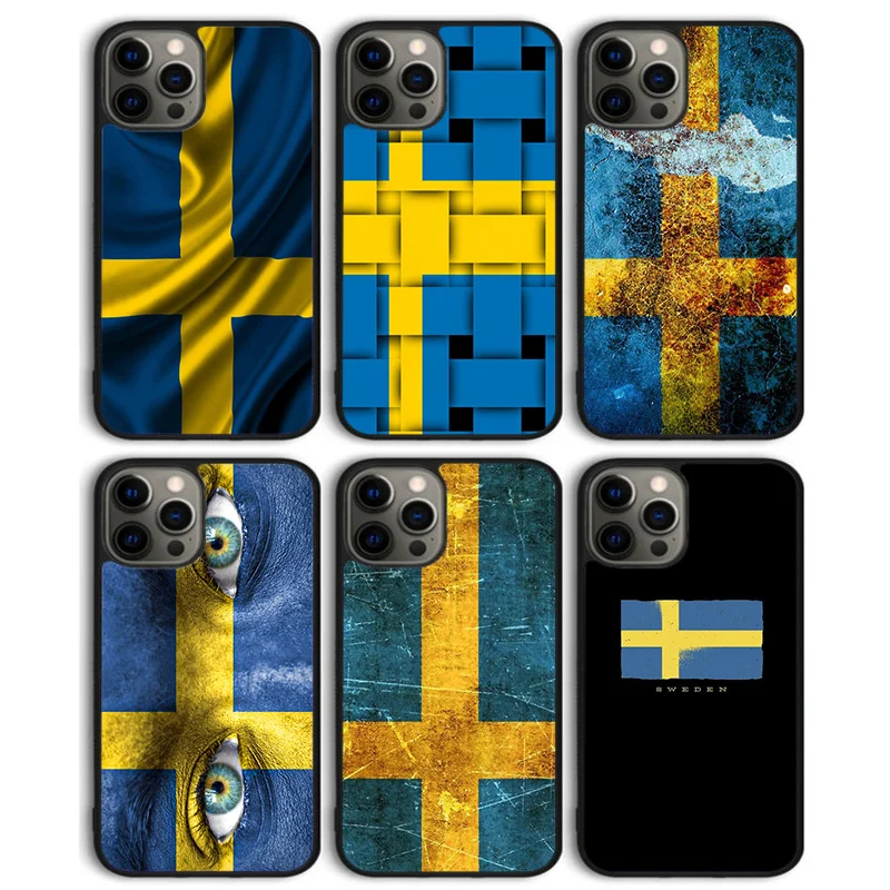 

Чехол для телефона с флагом Швеции, задняя крышка для iPhone 16, 15, SE2020 14, 13, 11, 12 Pro Max mini XS XR X PlusS Shell Coque