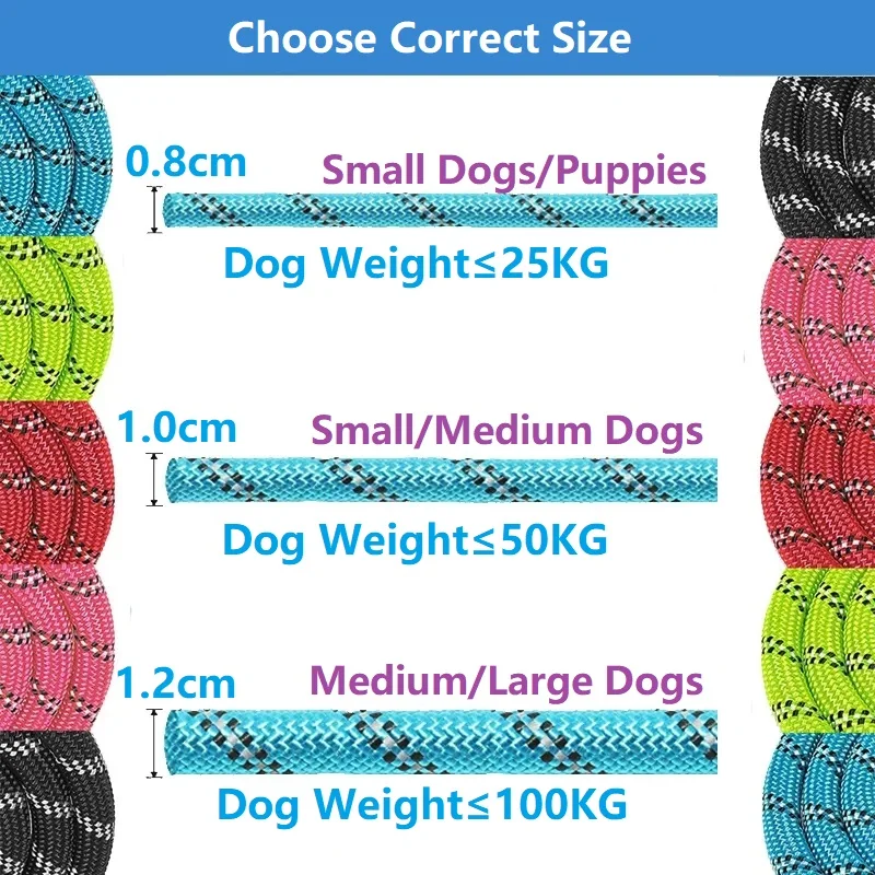 Dog Training Traction Rope 120/150/200/300CM Strong Leather Soft Handle Dog Leather Outdoor Pet Training Rope for Large Dogs