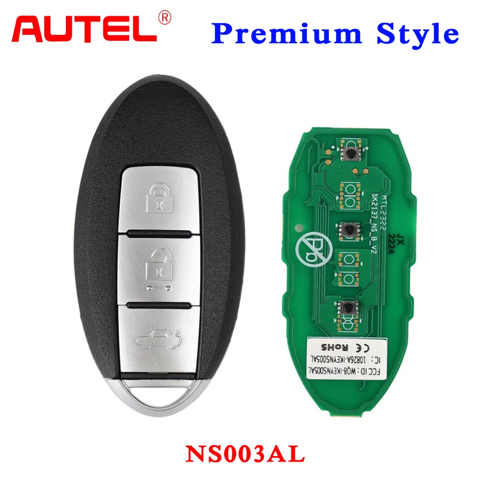 AUTEL Premium Style Universal Smart Key for Chrysler/Cadillac/Honda/Hyundai/Nissan Used with MaxiIM KM100 KM100E IM508 IM608 PRO