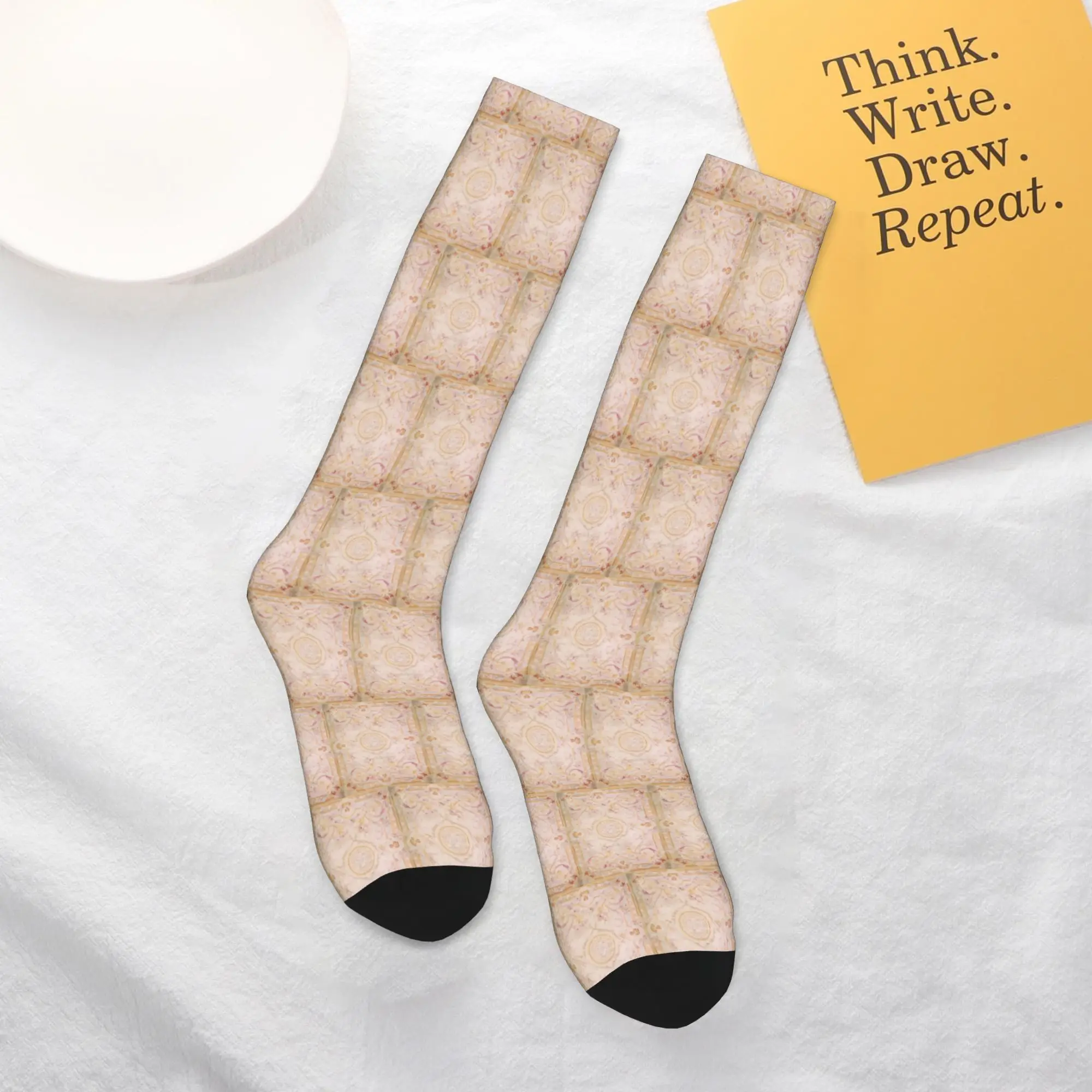 

Всесезонные чулки для экипажа, антикварные французские носки с принтом ковра Aubusson, Harajuku, повседневные длинные носки в стиле хип-хоп, аксессуары для мужчин и женщин