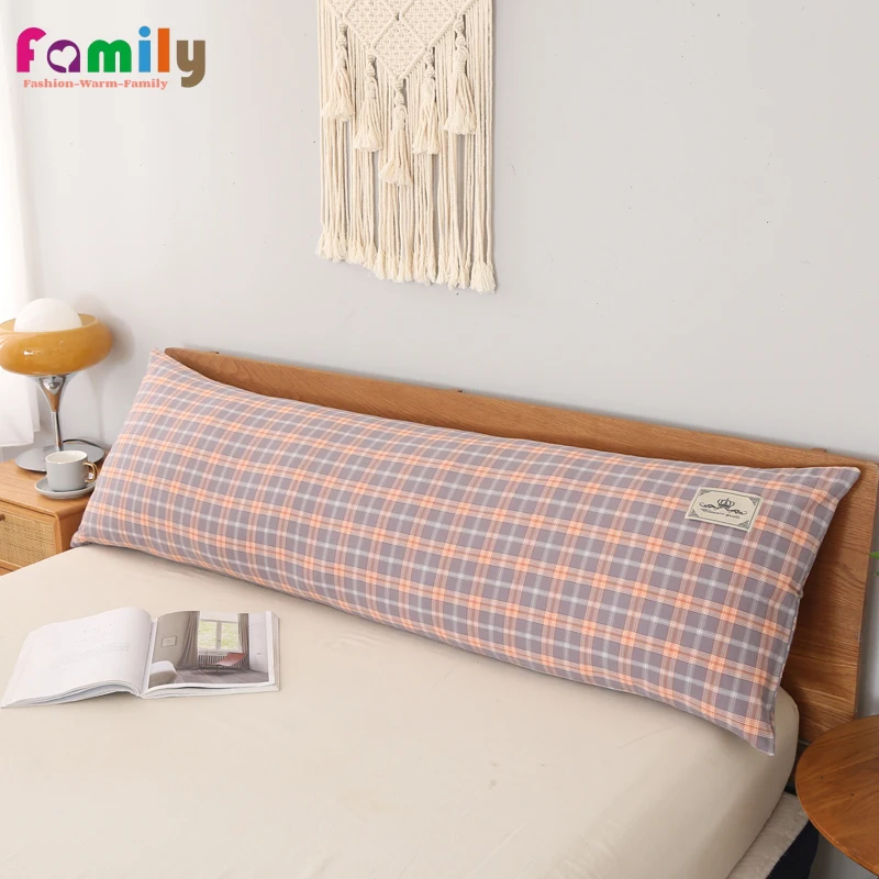 New Long Square Cotton Pillowcase, Bedding Sets for Lovers, Wedding Pillows, Home Decoration 1.2 m 1.5 m 1.8 m