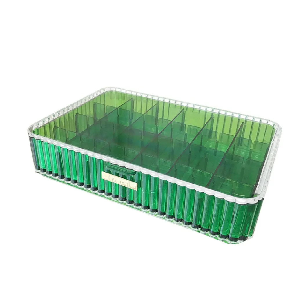 

24 Grids Nail Art Jewelry Storage Box Drawer Type Transparent DIY Craft Display Stand with Removable Grid Small Handle
