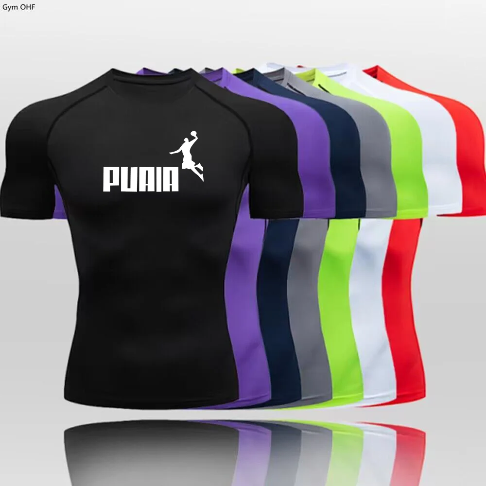 2024 New training T-Shirt Men\'s Long Sleeve Compression Shirt Outdoor Fitness Second Skin Quick Dry  Mountain Cycling Sportswear